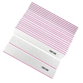 15 Pcs Professional Nail Files Double Sided Rectangule Shape Emery Board -100/180 Grit Nail Styling Tools Buffers, Nail Buffer Block Manicure Kit for Natural Artificial Nails in Salon Home Use & Pet