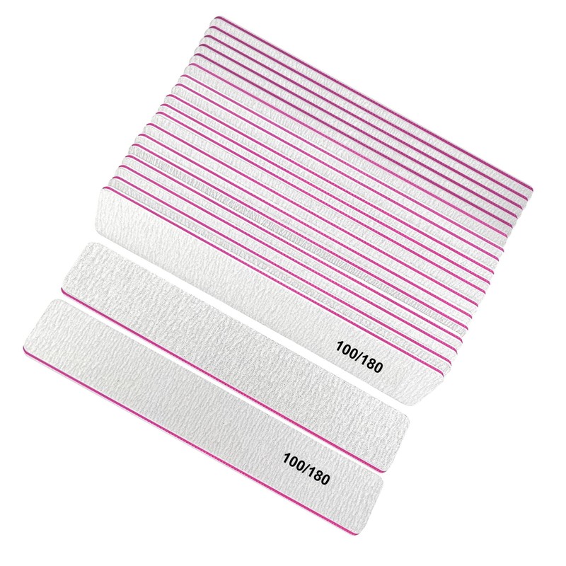 15 Pcs Professional Nail Files Double Sided Rectangule Shape Emery