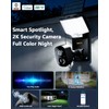 Solar Security Camera with Bracket & Spotlight, Smart Lighting Modes,