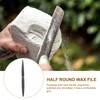 VILLCASE Half Round Wax File, 8'' Double Ended Flat Wax
