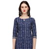 FIORRA Kurta recto de algodón para mujer con pantalón y