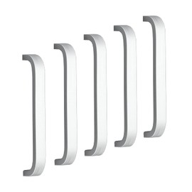 10 Pcs Aluminum Cabinet Door Drawer Handles Knobs Pull Handles Cupboard Closet Door Bow Shape Pull Handle (96MM)