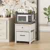 Rresyet Mini Fridge Stand with Movable Drawer, Heavy Duty Fridge