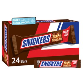 SNICKERS NFL Football Milk Chocolate Candy Bars, Share Size, 78.96 oz, 24 ct Bulk Candy Box (Packaging May Vary)