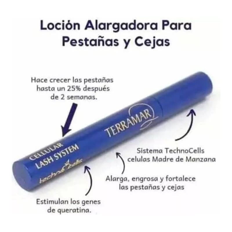 Terramar Cellular Lash System, Sérum para Pestañas y Cejas, Sin