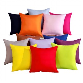 Coliang Candy Solid Color Pillow Case Couch Pillows Colorful Throw Pillows Sofa Bed Office Couch Rainbow Bright Colored Throw Pillows 20x20 Inch (50x50CM) - Dark Purple