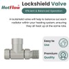 Hot Flow Satin Nickel Marella 3 Modern Thermostatic Radiator Valve