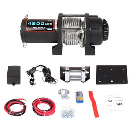 AUTOMUTO Electric Winch 12V 4500 lbs Winch Trailer Boat Truck SUV ATV Steel Rope with Wireless Remote Control Kit