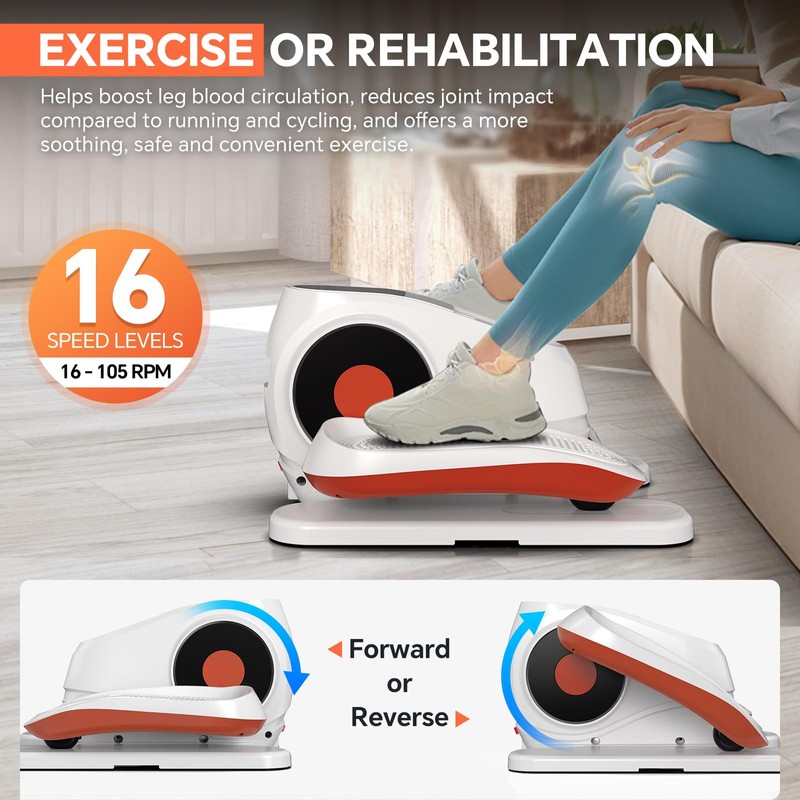 MAXPLUS 2025 New Under Desk Elliptical Machine, Electric Exerciser Pro