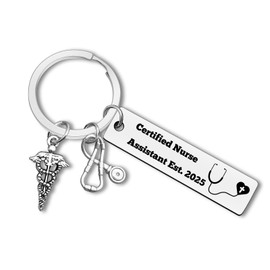 Dabihu CNA Keyring 2025 Graduation Gift for Women Men Certified Nursing Assistant Gifts Keychain CNA Week Gifts Medical Student Nursing School Student Gift