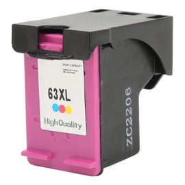 Zunate Cartuchos de Tinta 63XL para Officejet 3830 4650 4652 4655 5200 5252 5255 5258 Envy 4520 4512 Deskjet 1112 2132 3630 3632 Impresora HP63, para OfficeJet 38xx, 465xx, 52xx,(H