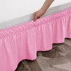 Toodou Queen Pink Bed Skirt – Hotel-Quality Ruffles for Queen