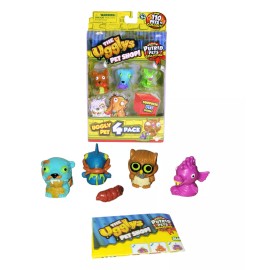 Moose Toys The Ugglys Pet Shop - 4 Pack of Uggly Pet Figures - Styles will Vary