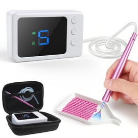 Electric Diamond Art Painting Pen, Wireless Vacuum Diamond Painting Pen Kits with Storage Case, 5 Adjustable Suction Level, Diamond Art Accessories Tools Long-Lasting, E-Painter No Max Need (Pink)