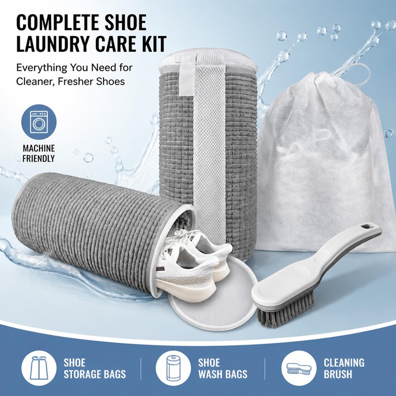 Shoe Cleaning Kit - Shoe Washing Bag - Footwear Storage