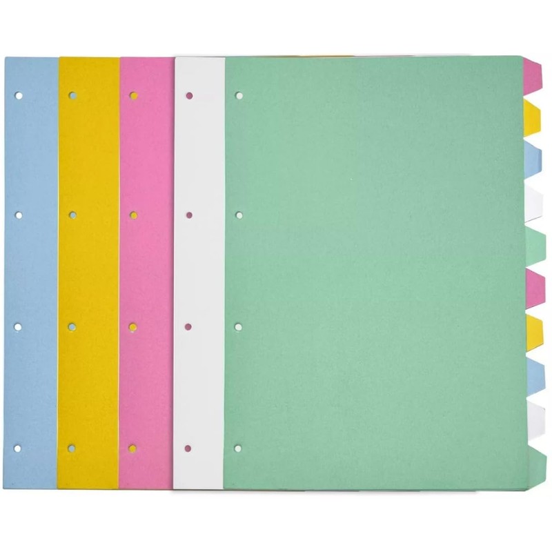 A4 Index Dividers 10 Part Subject Folder Cards Ring Binder