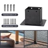 Zlinke 6 PCS Metal 4×4 Post Base,Inner Size 3.5"x3.5" Post