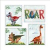 Friendly Dinosaur Art Prints (Set of 4) - Unframed -
