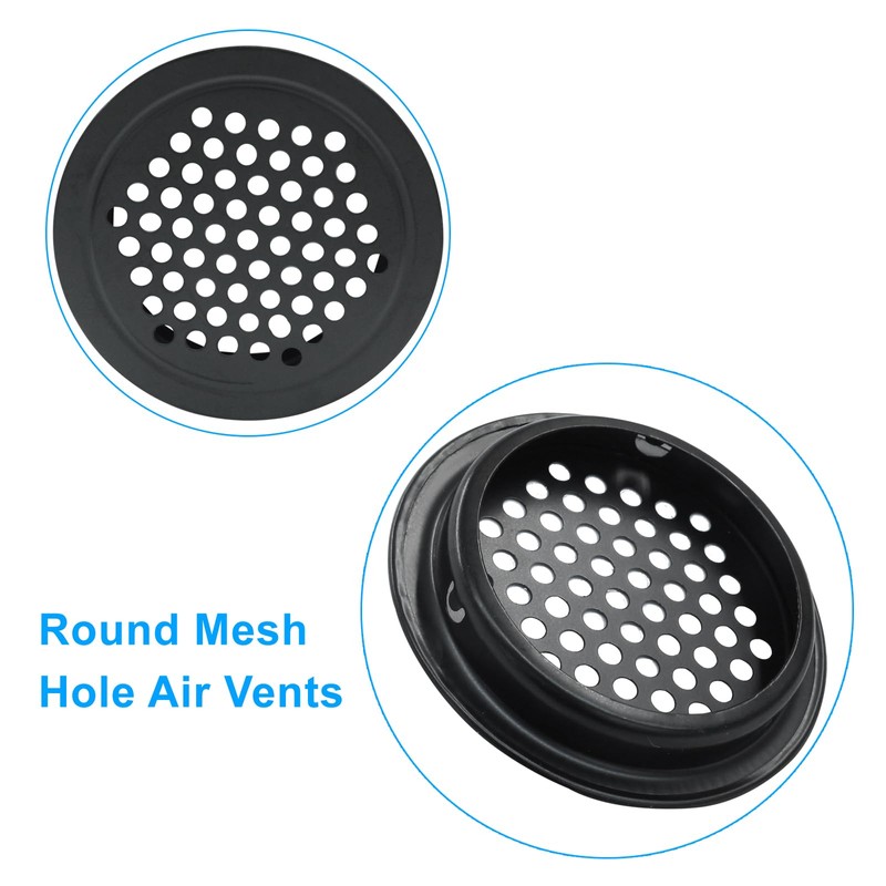 Unlorspy 20 Pcs Circular Soffit Vents 2.1 Inch(53mm) Stainless Steel