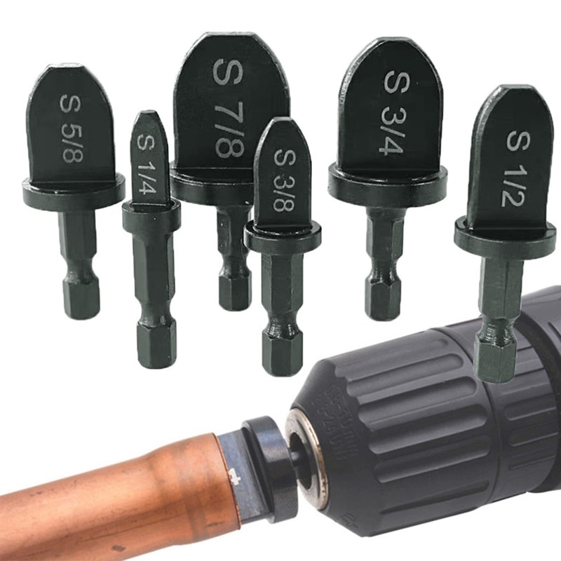 6 Piece Pipe Expander Drill Bit Carbon Steel Hex Shank