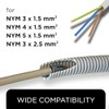 Cable retraction aid for empty pipes, fixed retraction aid for