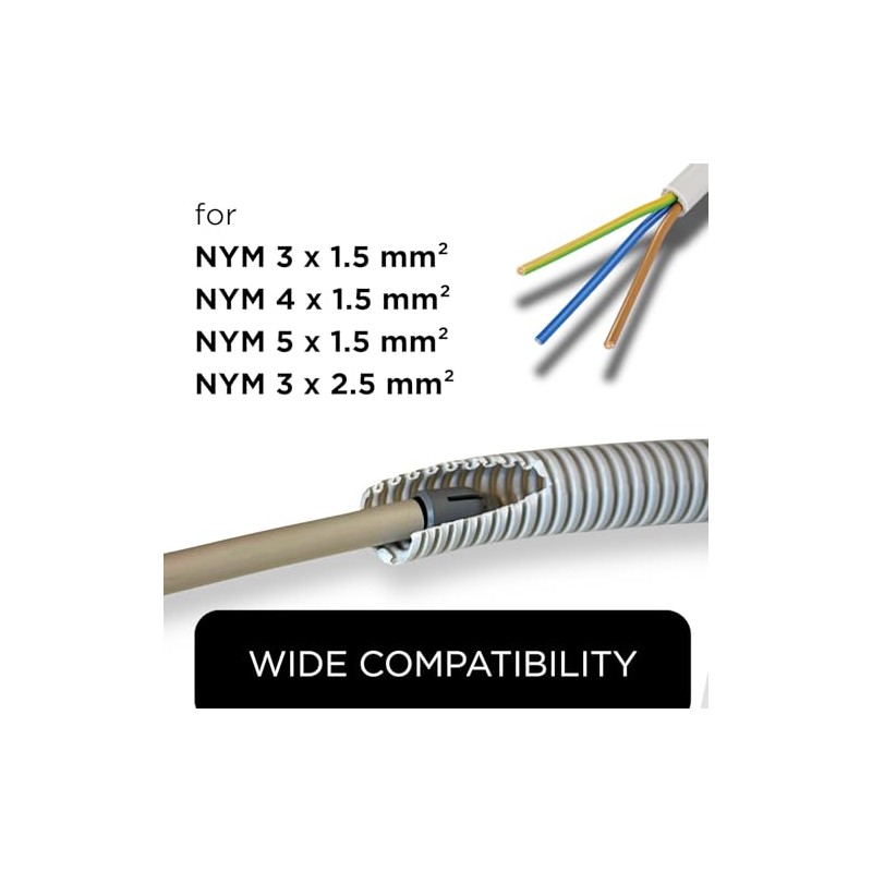 Cable retraction aid for empty pipes, fixed retraction aid for