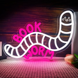 Book worm neon sign Reading Neon Sign read books neon sign creates a space for book lovers allowing you to immerse yourself in the world of every book