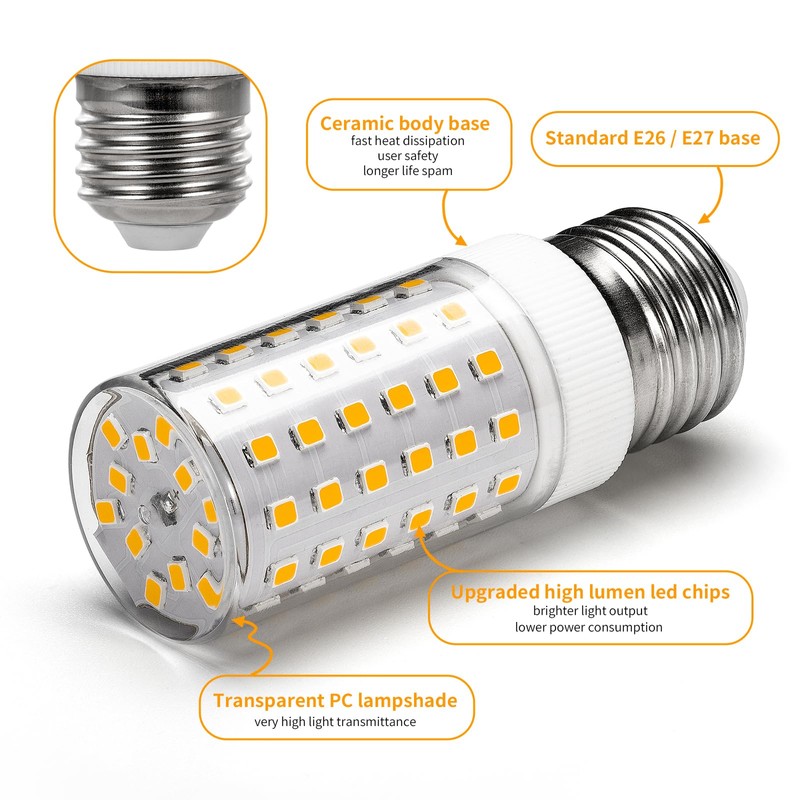 SCHERARX 2Pack E26 Led Bulb 60Watt Equivalent, E26 Dimmable Light