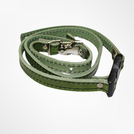 Fully Involved Leatherworks Firefighter Stitched Leather Fire Helmet Chin Strap - Color: Rustic Brown w/ Black Stitching