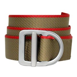Bison Designs 540CRD XL Delta Belt, Coyote Brown/Red, 46"