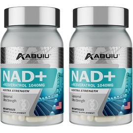 NAD+ Supplement for Women Men, NAD+ Resveratrol Supplement 1000mg, Pure Organic High Purity Liposomal NAD Plus Cell Regenerator - Support Energy & Healthy Aging, USA Made, 120 Capsules / 2 Packs