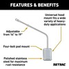 Retrac 604696 Hood-Mount Stainless Steel Safety Mirror Mounting Assembly, 14