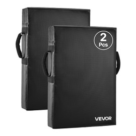 VEVOR Football Blocking Dummy, 24x16 in Blocking Pads, Kick Shield Pad with Handles, High-Density Sponge Tackle Dummies, Heavy Duty Training Equipment for Basketball Hockey Lacrosse, Black, 2PCS