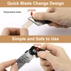 Harita Utility Knife Box Cutter with Belt Clip, Extra 5