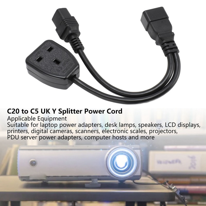 IEC320 C20 Male to C19 Female Power Cable PVC Y