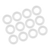 12pcs Silicone Flat Gasket White Sealing Washers for Bellows Hoses
