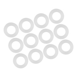 12pcs Silicone Flat Gasket White Sealing Washers for Bellows Hoses (1/2")