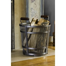 Panacea 15704 Antique Iron Contemporary Log Bin