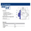 Midline Valve PVC Union Coupling Pipe Fitting 3/4'' FIP White