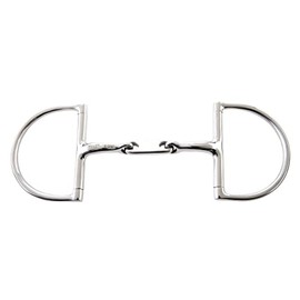 JP Korsteel Stainless Steel Dr Bristol Hunter Dee Ring Snaffle Bit, 4.75"