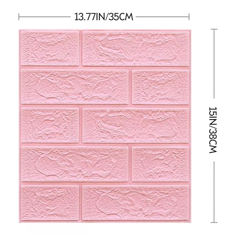 TENDER LIHOME Papel Tapiz Pared Rosa 3d Ladrillo Pegatina Azulejo