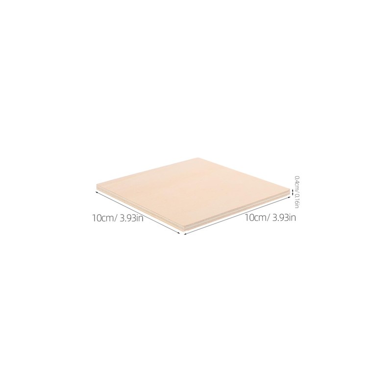 LALAFINA Craft Timber Basswood Laminate 10pcs Square Boards Plywood Sheets