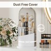 360° Rotating Makeup Brush Holder with Lid - Dustproof &