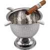 Stinky Cigar Ashtrays Tall Ashtray, Hammered Stainless Steel