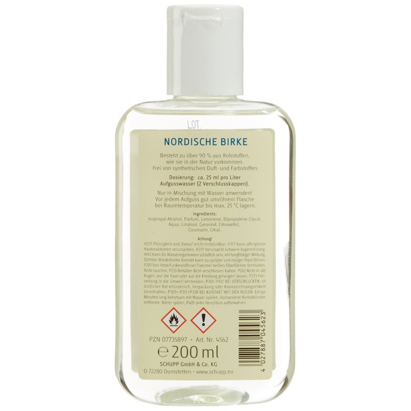 Schupp Sauna and Steam Bath Essence Nordic Birch 200 ml