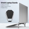 Shield Laptop Stands Invisible Portable Lightweight Stands Adhesive Foldable Notebook