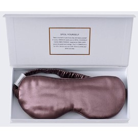 ZIMASILK Adjustable 100% 22 Momme Mulberry Silk Sleep Mask for Sleeping, Filled with Premium Mulberry Silk, Softest & Breathable Eye Sleeping Mask (Plum Wine)