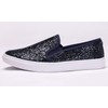 FEVERSOLE Mocasines planos informales para mujer, Escarcha azul marino, 8
