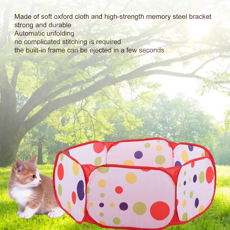 Foldable Small Pet Fence Portable Outdoor Enclosure Tent for Hamster