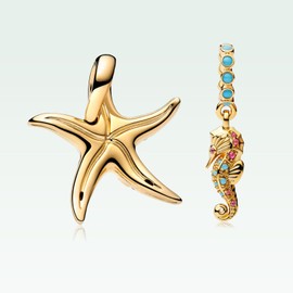 MSPOVOF Cute Animal Charms S925 Sterling Silver Pendant for Bracelets and Necklaces Women Jewellery Gift, Cubic Zirconia